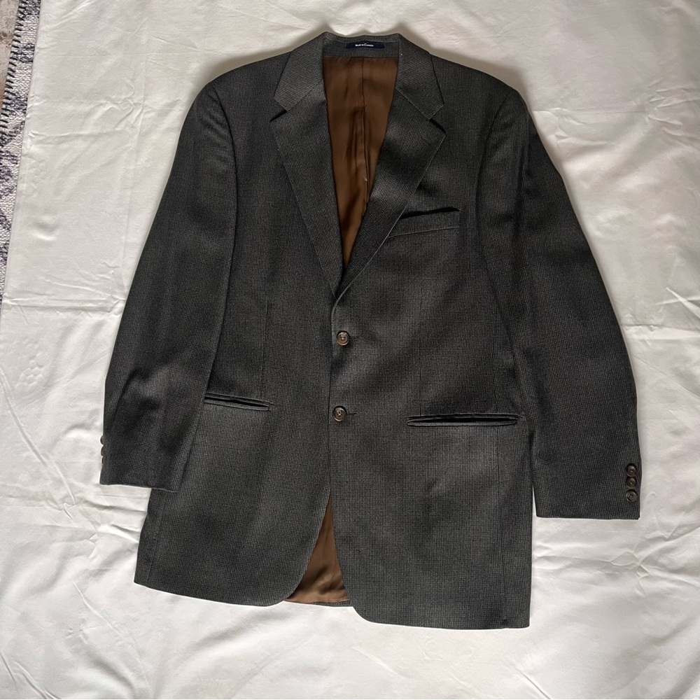 Chaps by Ralph Lauren Mens Classic 100% Wool Academia Blazer Larger Sz, Brown